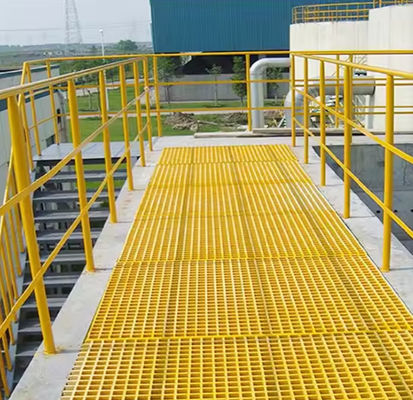플라스틱 바닥 Grating 커버 폼드 4x8 유리섬유 Grating Frp 385mm 보행도로 GRP Grating