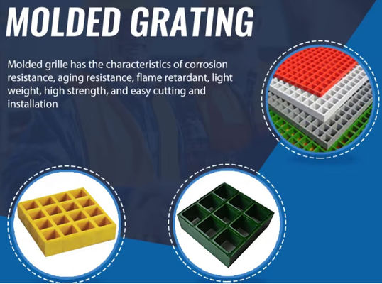 불 retardant 유리섬유 FRP 도보 Grating 장 평방 노화 저항