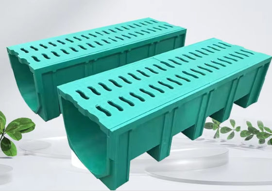 FRP GRP 200mm 유리섬유 트렌치 드레인 그레이트 하수구 항 부식 쉬운 청소