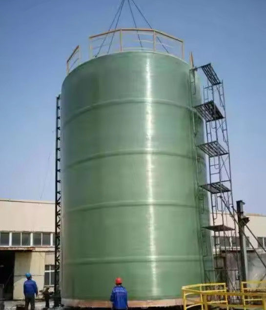 맞춤형 GRP 수직 수평 FRP 탱크 HCl 마लिक 타르타릭 벤조산 저장